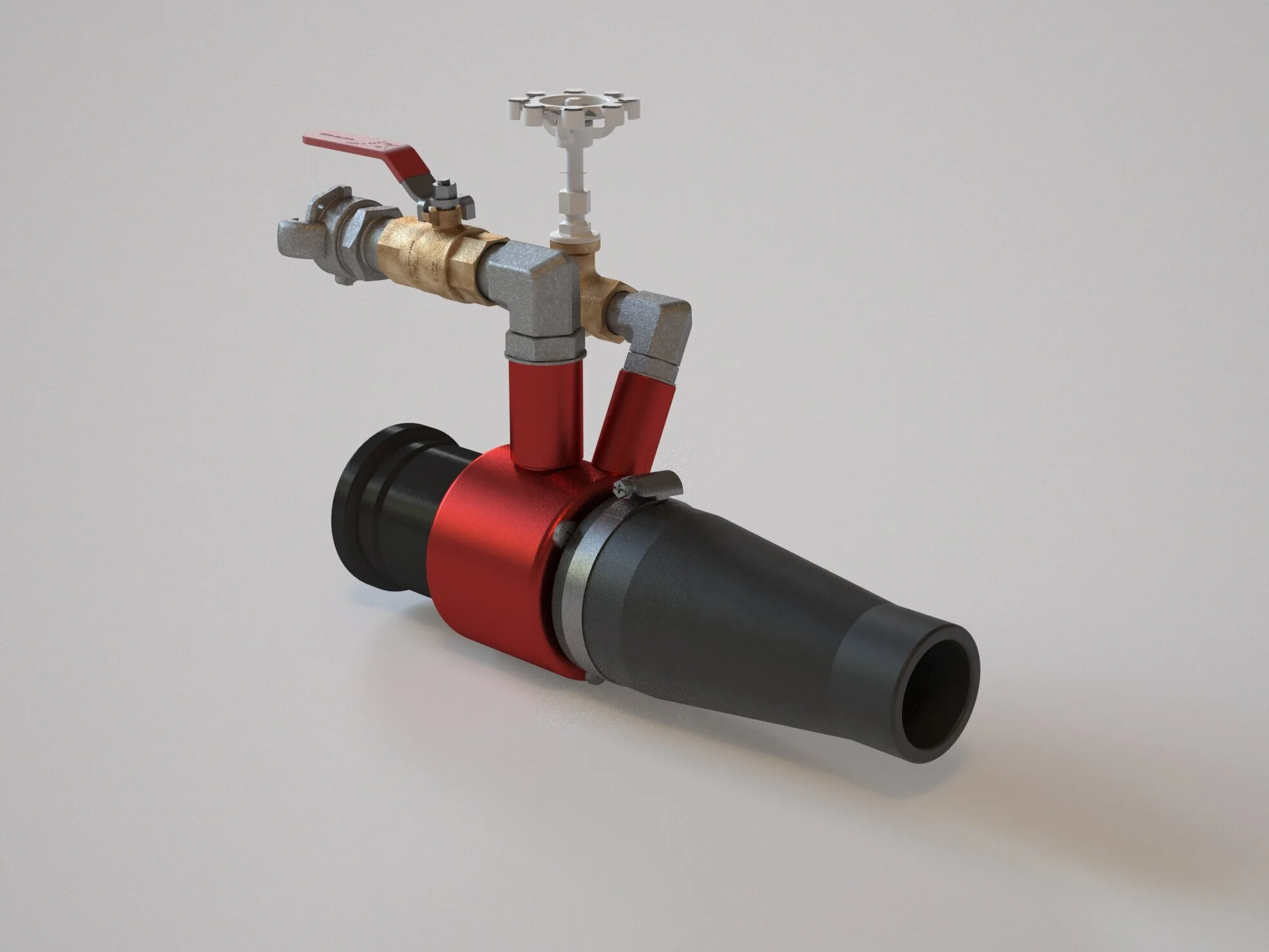 Dual Port Nozzle — Warrior Shotcrete Pumps | Western Shotcrete